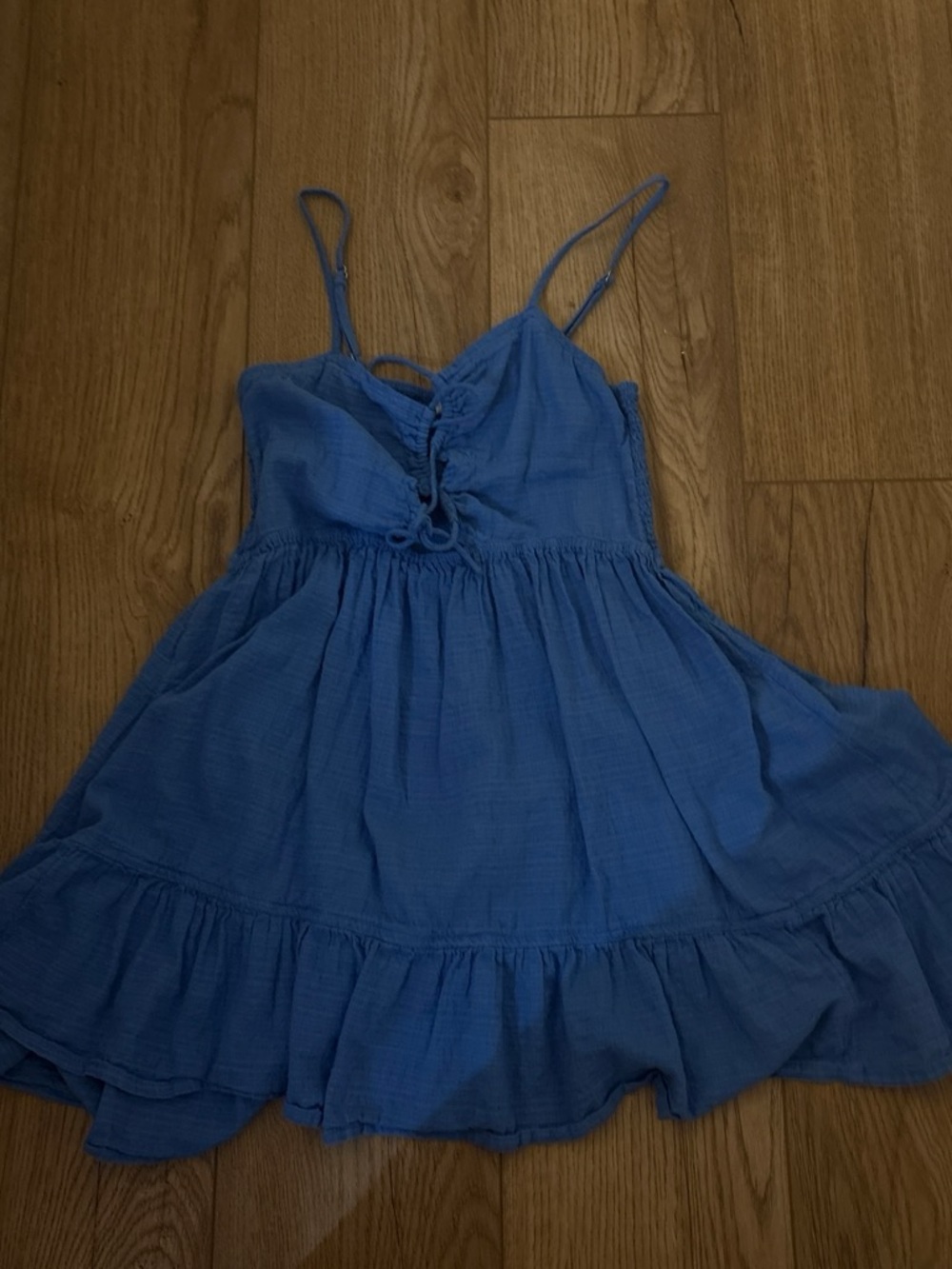 Roxy Blue Spaghetti-Strap Mini Dress